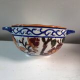 Gien earthenware bowl with peony decoration