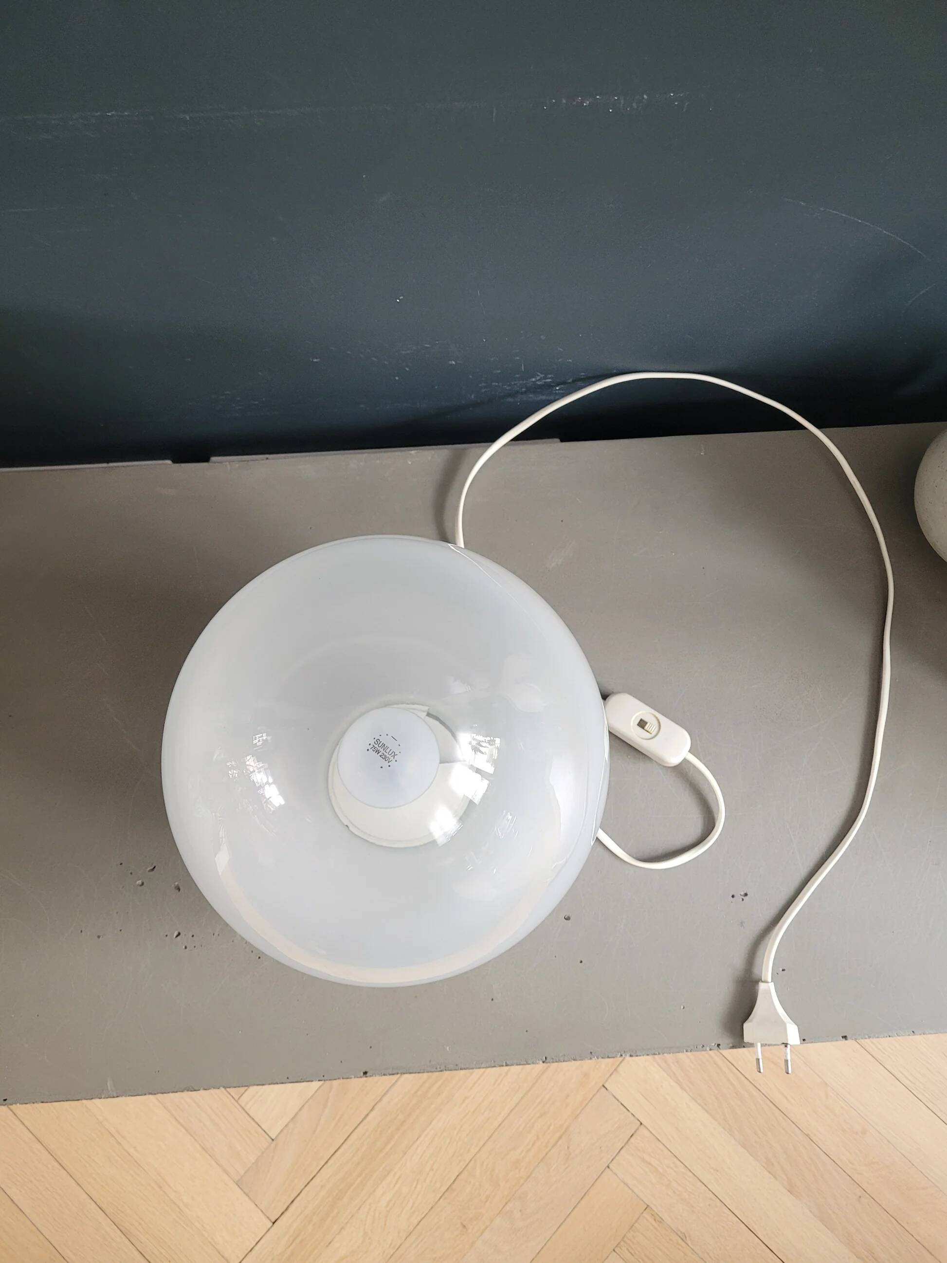 Vintage glass egg lamp