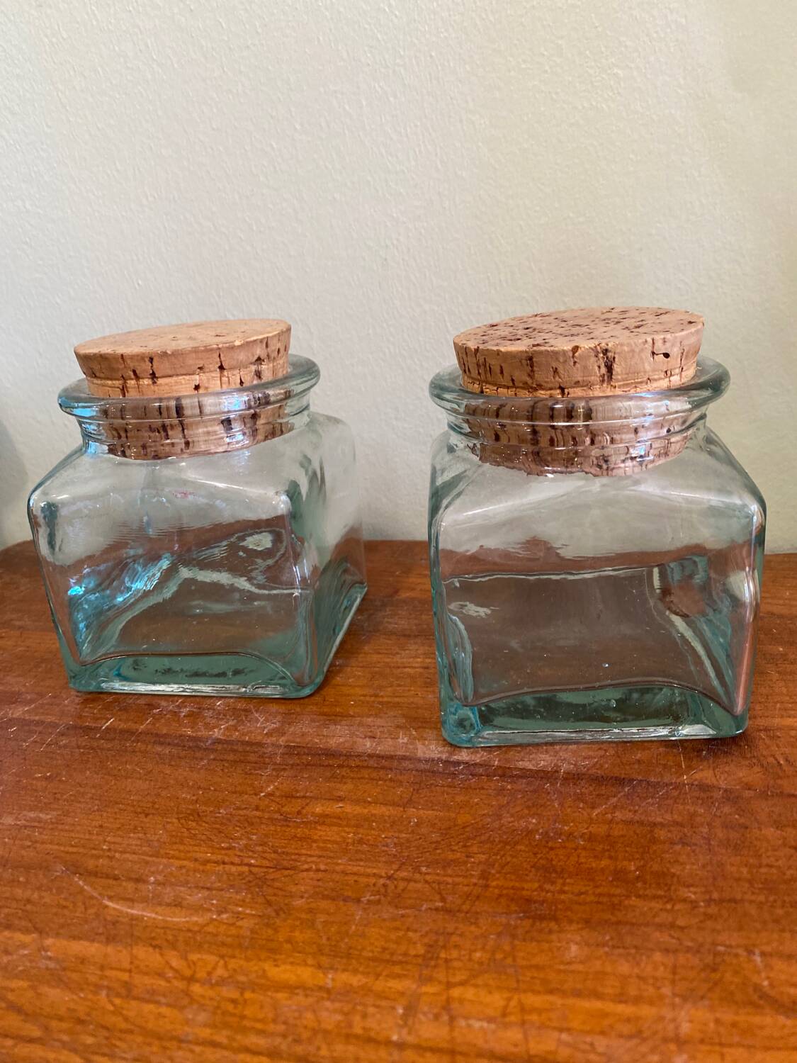 2 glass jars
