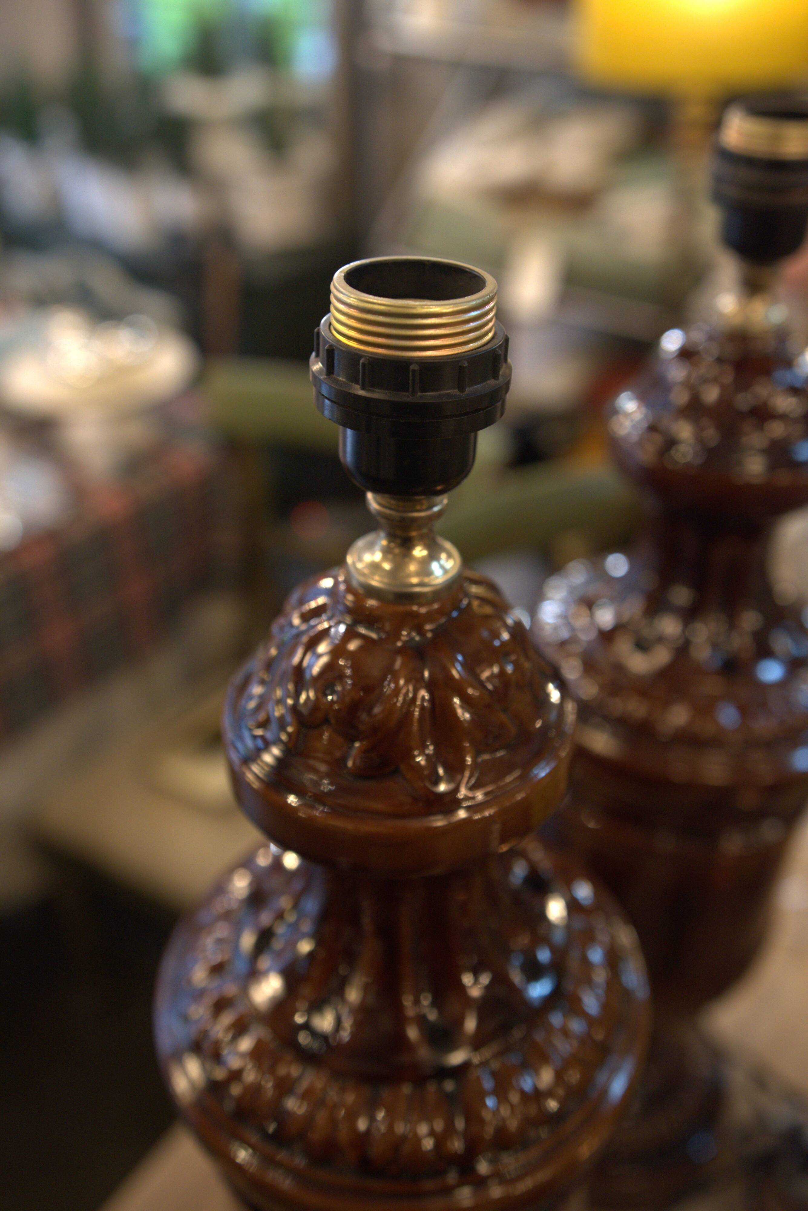 Ceramic table lamps from Manises