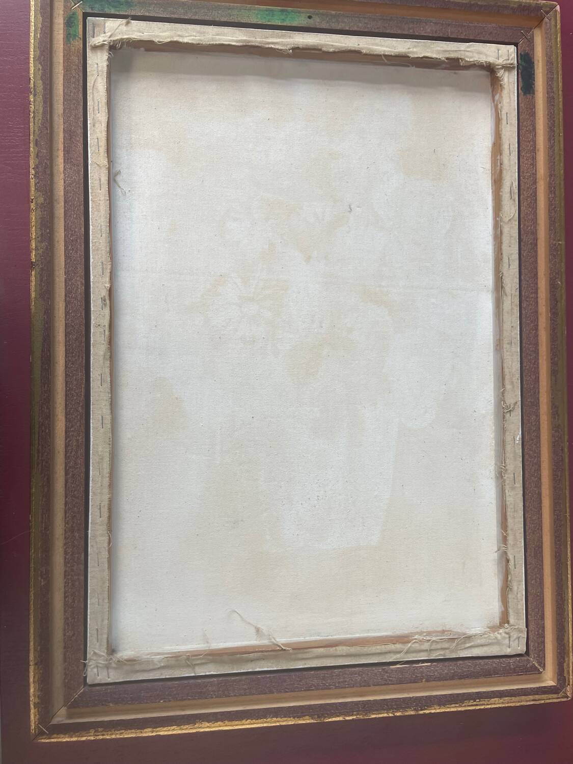 Large framed flower painting