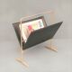 Magazine holder 60s in metal and imitation leather