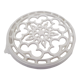 Old trifle, white enamelled cast iron, geometric decoration