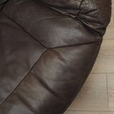 Leather swivel armchair, Danish design, 1960s, designer: H.W. Klein, manufacture: Bramin