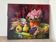 Oil on canvas Azalea grapes and pears signed Paumier