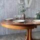 Table ronde extensible vintage