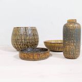 Modern Ensemble from the Mid-Century of 4 Ceramic Pieces Rubus Gunnar Nylund Rörstrand, Sweden