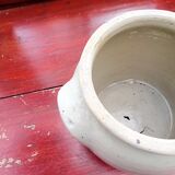 Off-white sandstone pot