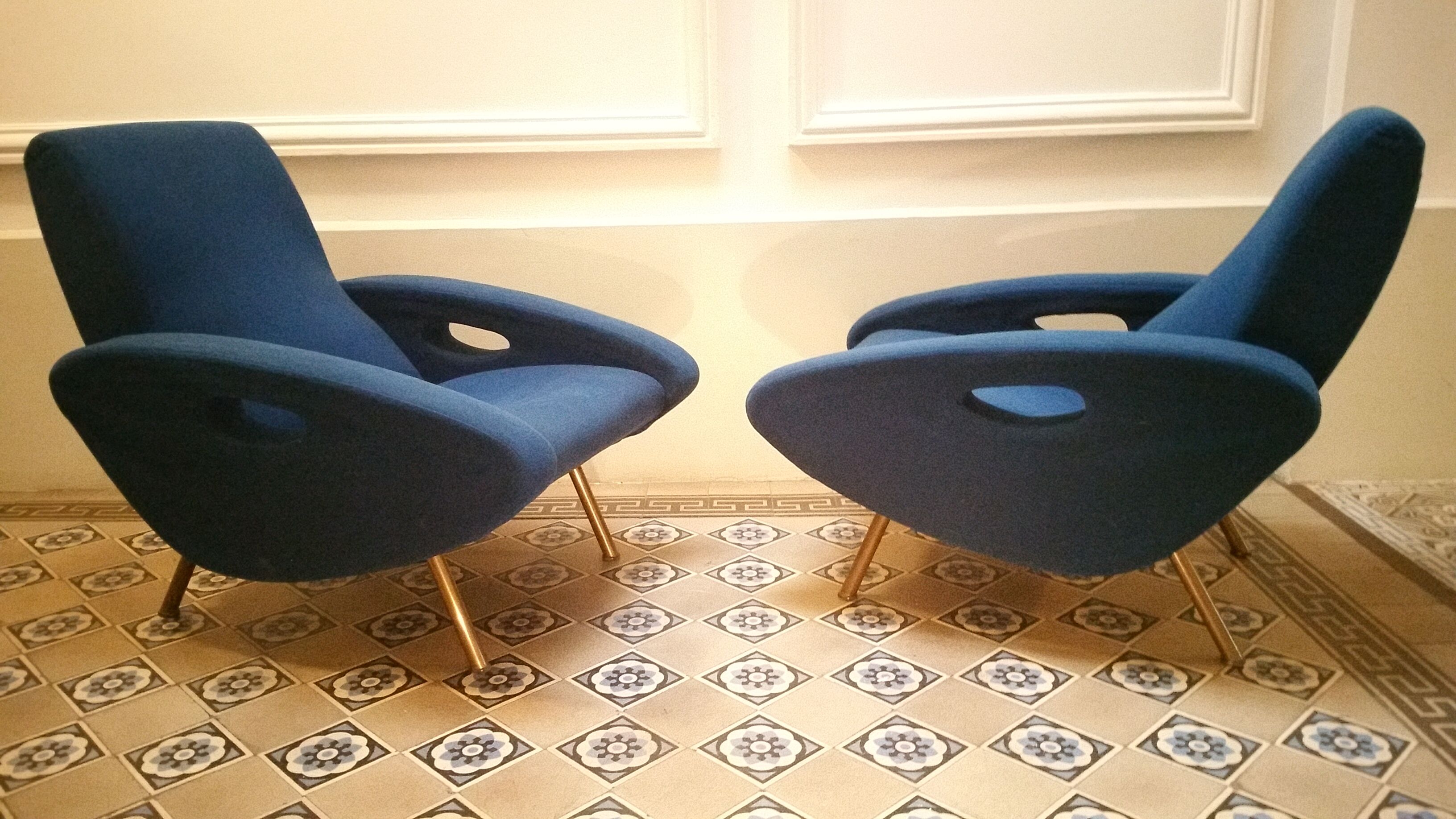 1/2 rare club chairs lounge chair François Letourneur for Maurice Mourra 1955