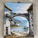 Tableau huile sur toile motif marin, signée