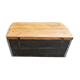 Antique wood trunk, large tool ches