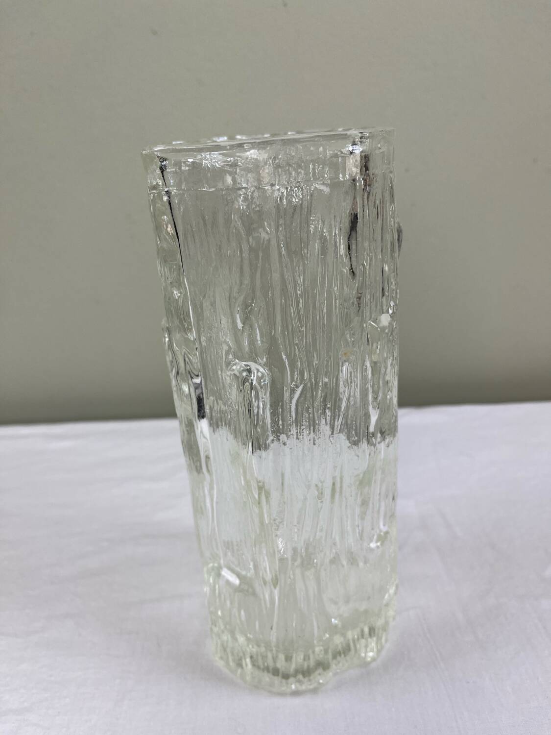 "Glass waterfall" vase