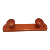 Wooden wall coat rack 2 pateres
