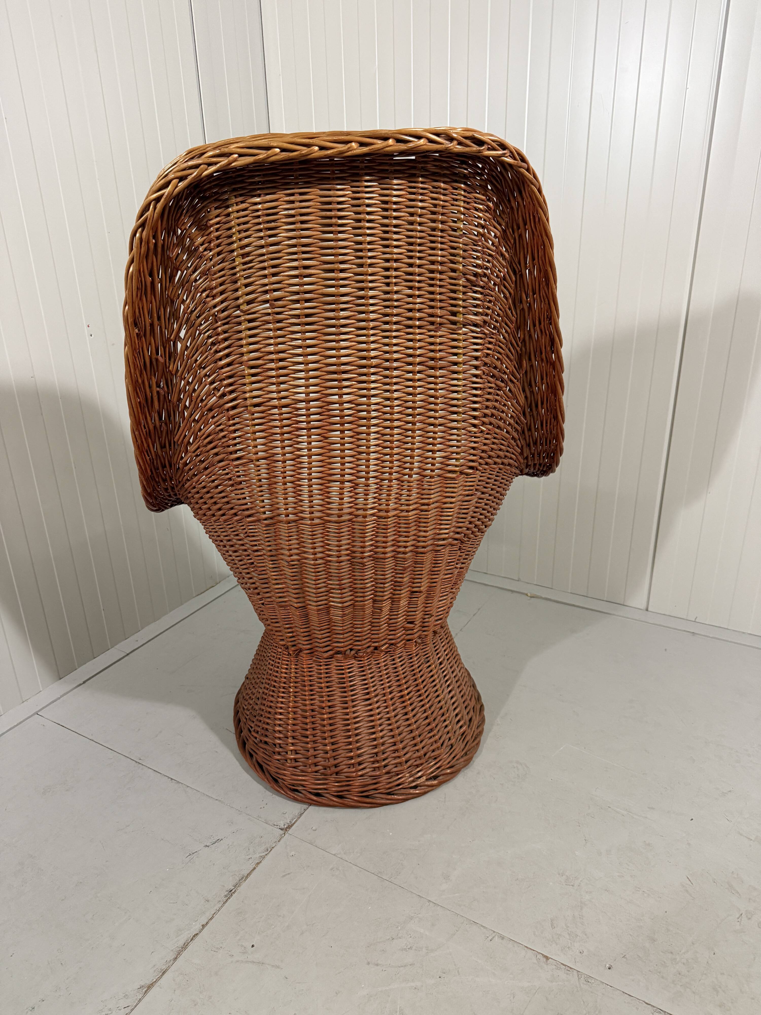 Vintage wicker chair 1970's