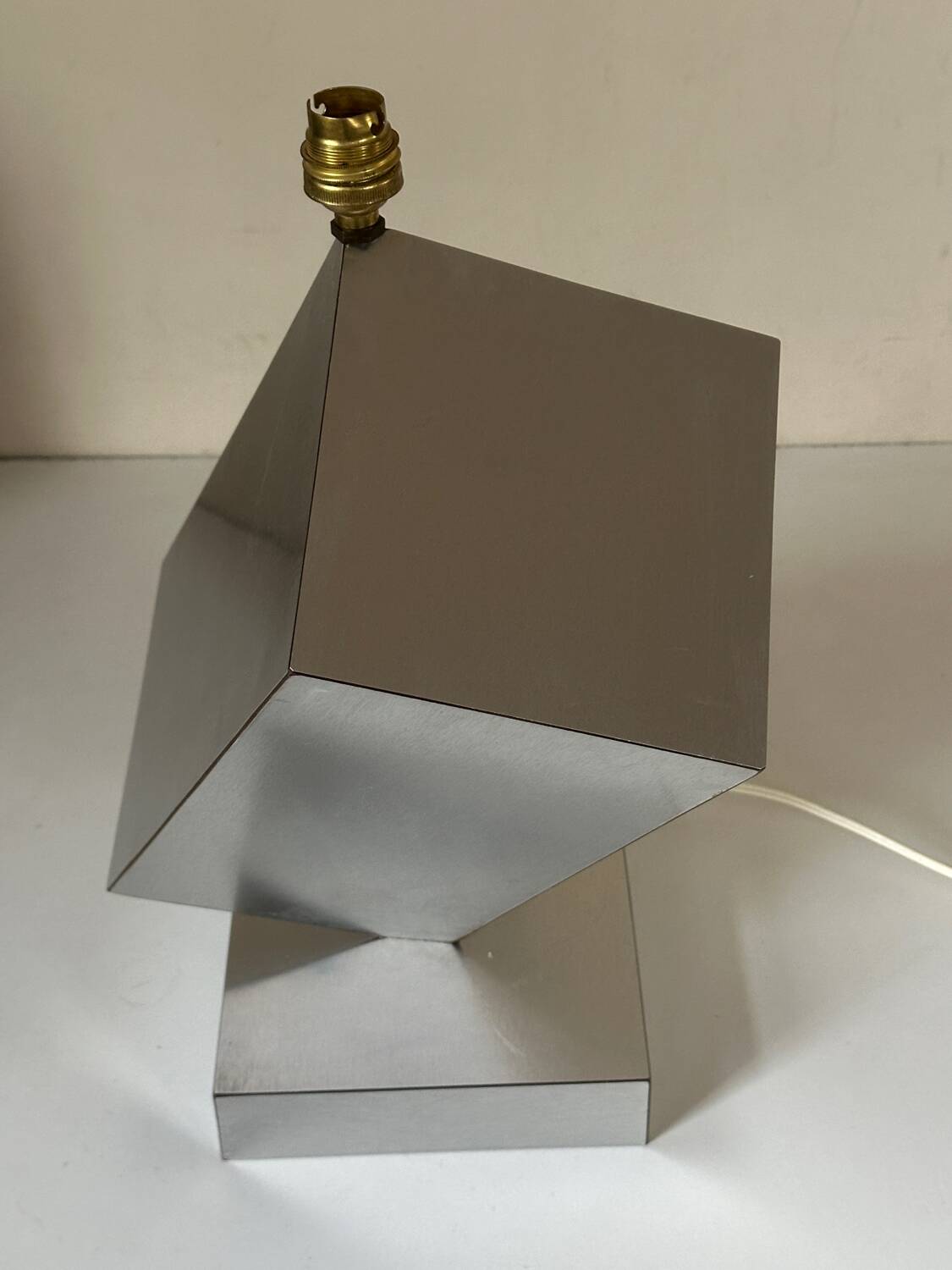 Vintage geometric lamp, 1970s design