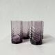 Set of 4 purple graphic octagonal glasses