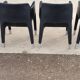 4 fauteuils noirs Plank Claudio Bellini Mon Ami