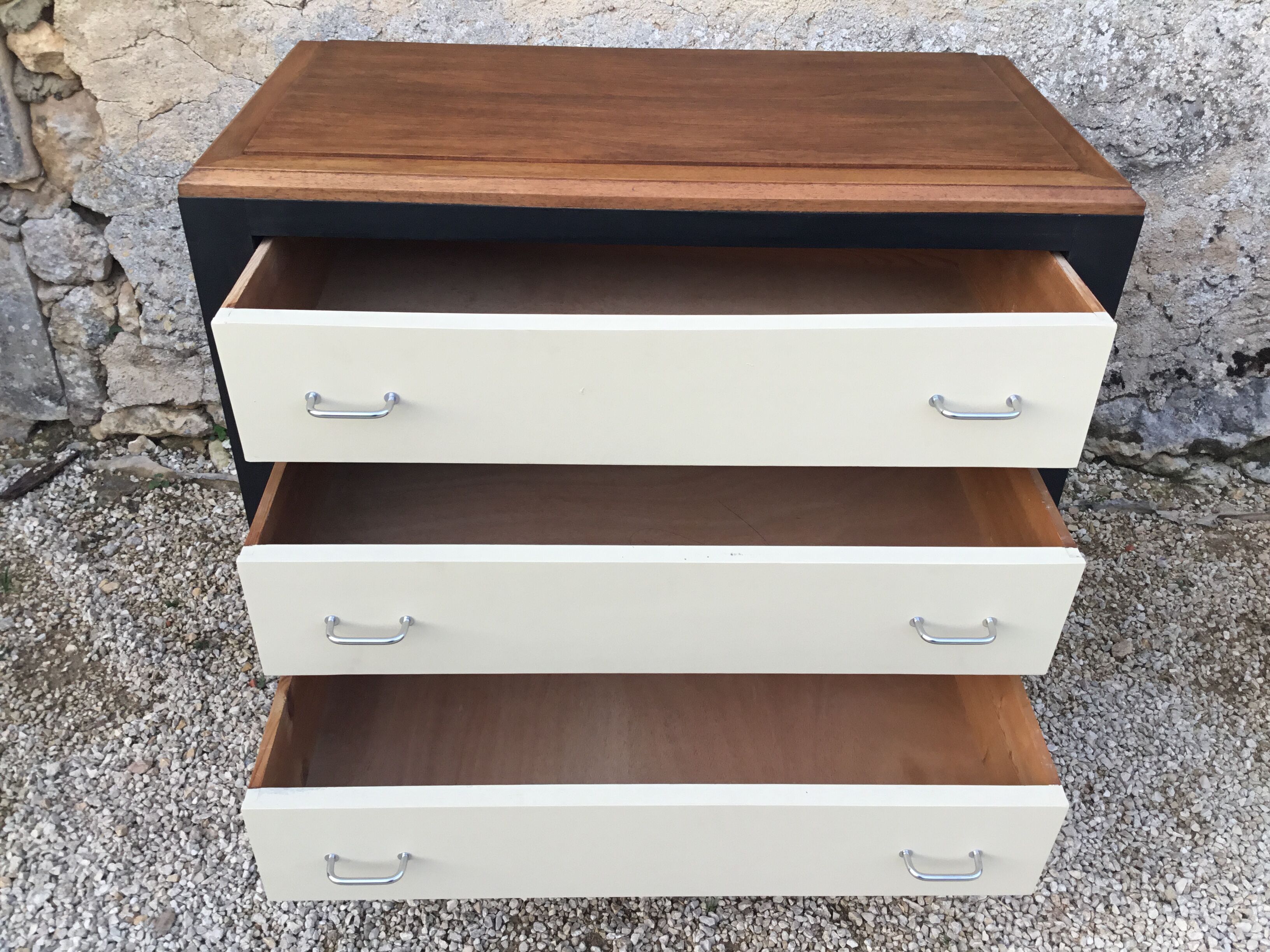 1950s dresser in revamped mahogany