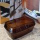 Beurrier en verre marron fumé Arcopal vintage