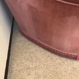 Pink vintage velvet sofa