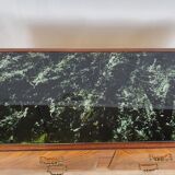 1960s sideboard in mahogany, glass and brass