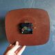 Vintage formica clock rectangular silent wall clock "Odo red"