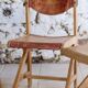 4 vintage canteen chairs in beech, 1980.