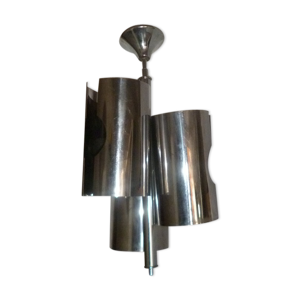 Lustre space age en chrome et inox