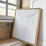 Tableau relief minimaliste blanc