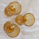 3 amber liquor glasses in Bohemian crystal