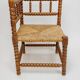 Classic vintage bobbin corner armchair