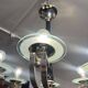 Art Deco Chandelier in Black Lacquer and Glass, 1930
