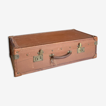 Old vintage wooden suitcase
