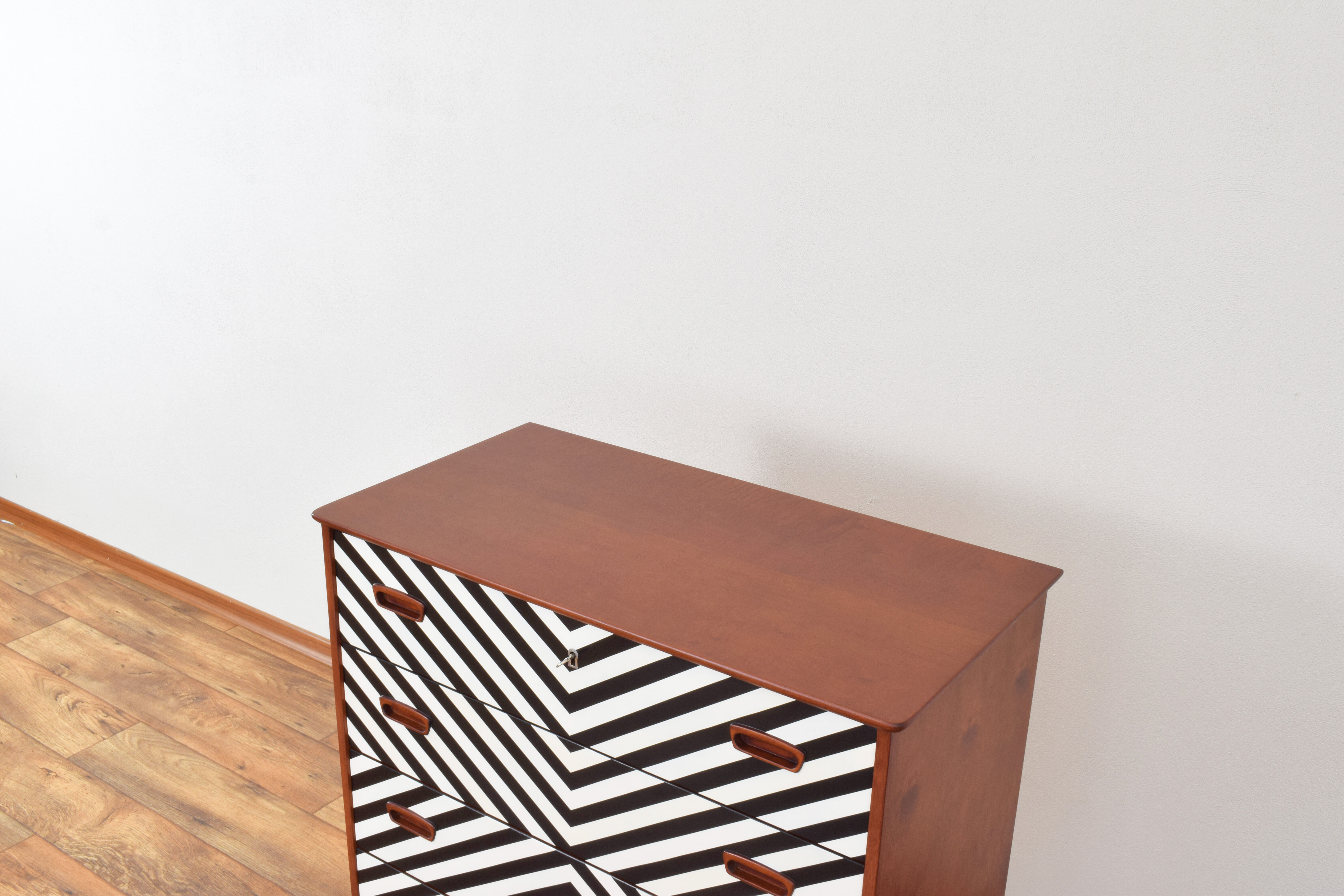 Mid-Century Danish Op-Art Chest of Drawers, 1960s.