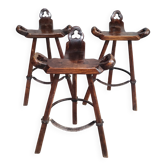 Vintage Brutalist Bar Stool 'Marbella' | Confonorm Spain, 1960s