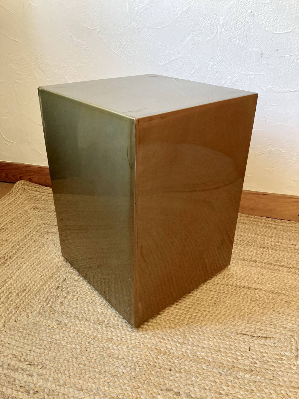 Electro-galvanised metal seat. Pharrell Williams / Vuitton parade, 2024.