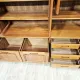 Multifunctional, modular shelving unit/wall system, teak, Denmark, 60s/70s
