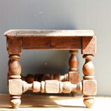 Carved oak footrest
