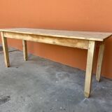 Grande table de café bistrot alsacienne sapin naturel brut french bistro table 1930