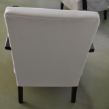 Art deco white armchair, circa 1920s