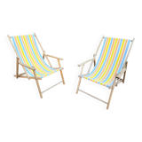 Pair of vintage Chilean deckchairs