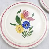 Lot of 3 cake plates, Selestat, Schlettstadt décor, from Sarreguemines