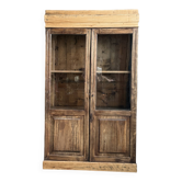 Small antique display cabinet in pine (restored)