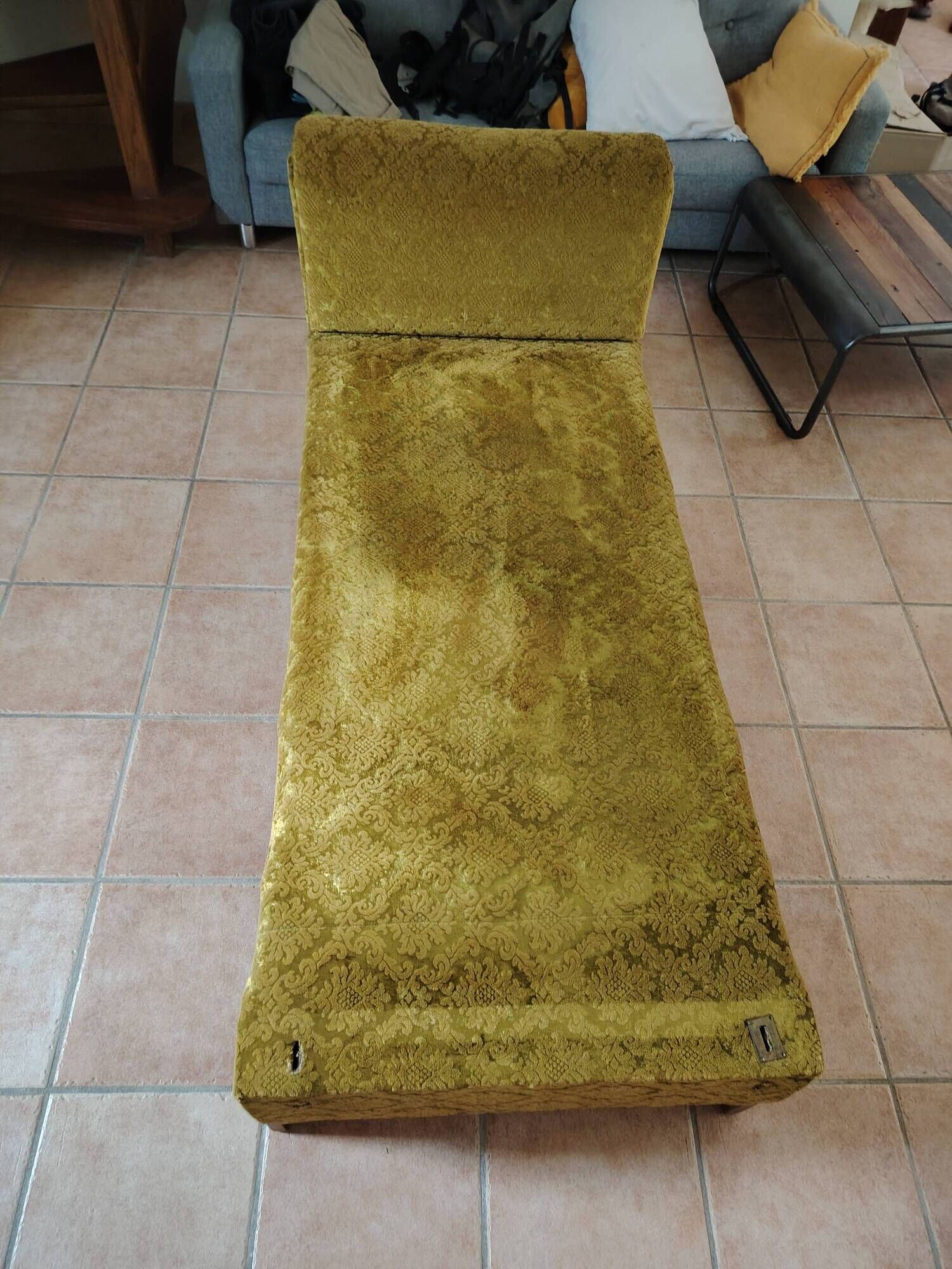 Méridienne art déco en velours