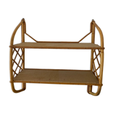 Vintage bamboo rattan shelf