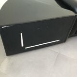 Canapé gradual lounge cuir noir Cini Boeri - knoll/gavina