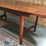 Table extensible en acajou par Jacques Hauville, années 70