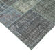 Handwoven turkish contemporary 205 cm x 302 cm grey patchwork carpet