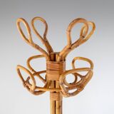 Vintage Curved Bamboo Coat Rack, Italy, 1950s