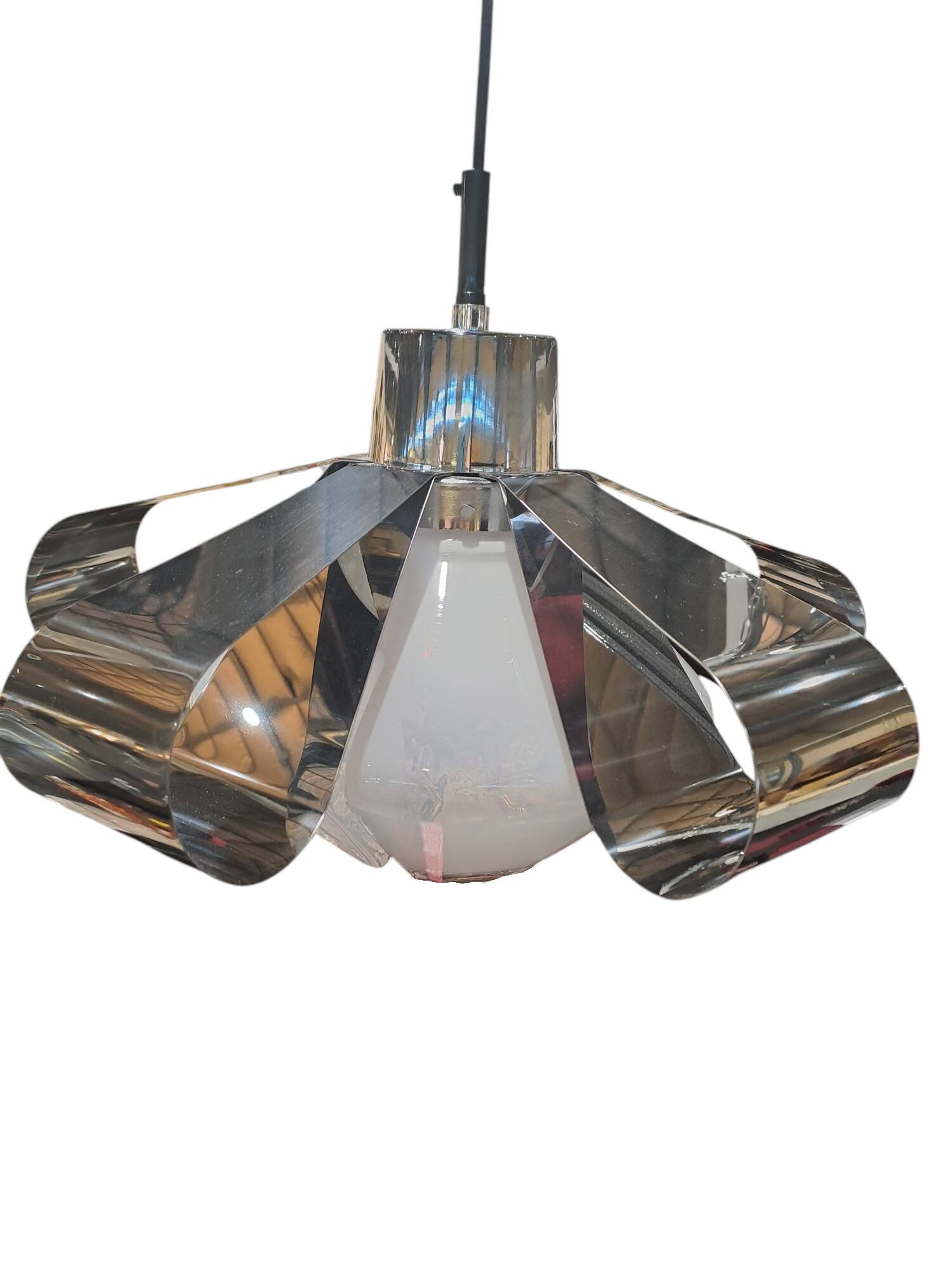 Space-age pendant lamp by gaetano scolari for mazzega / murano glass "caramel"